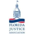 Logo of the Florida Justice Association featuring a stylized dome and the text "Florida Justice Association" with red and blue wave elements.